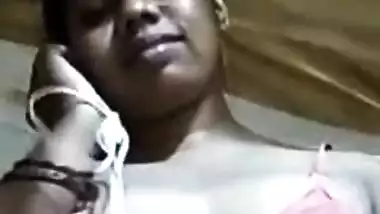 Big-boobied Desi girl with plump lips is always open to porn videos