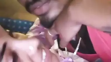 Boyfriend sucking small boobs of virgin girlfriend