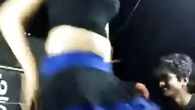 Telugu record dance of a desi girl bearing it all