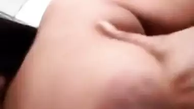Hot milk shakes show on a live video call with boyfriend
