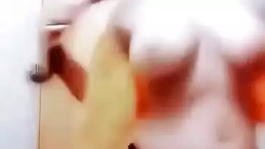 It's the first time amateur Indian girl takes all the XXX clothes off