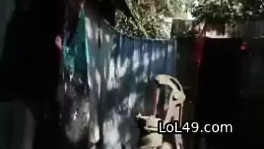 Village girl backyard bath video compilation MMS