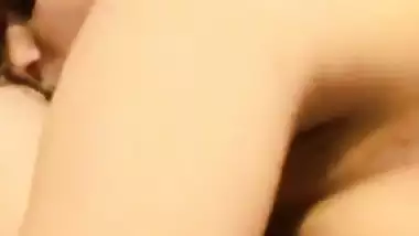 Lady gives an Indian blowjob to her lover in bed