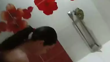 Big boobs sister bathing caught on cam by brother