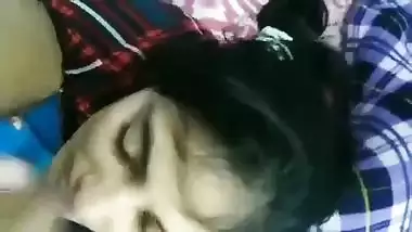 Horny Desi XXX girl gets load of cum on face with dirty talkings MMS
