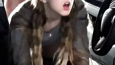 Cheating Babe Regretting while Having Sex with Boyfriend’s Best Friend in the Car