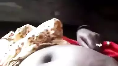 Indian whore doesn't cover body and shows it off on camera with smile