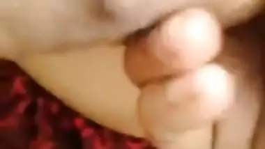Babe with roots in India flaunts her XXX boobs and cameraman touches them