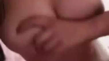 Desi cute teen collage girl show her big boob video call with lover