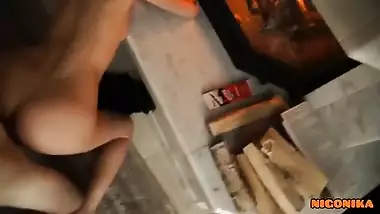 Sofi Puren _ The nymph gets fucked by the fireplace, in the ass and pussy. NIGONIKA POV 2022