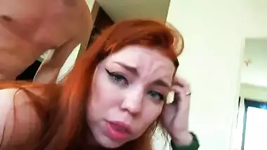 The red-haired girl was guilty and she had to expand her holes!