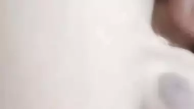 Cute smiling face girl naked on video call to lover