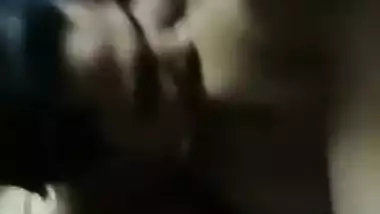 Man asked Desi woman to suck XXX nipples while she is holding the camera