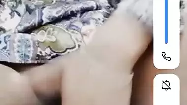 Early morning nude show with fingering of horny babe