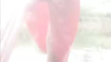 Indian village desi aunty Topless Outdoor Bath with shakshi