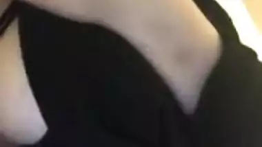 Trying to xpose her nipples but oops moment