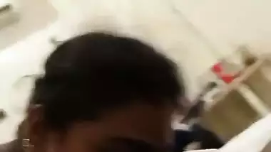 Sucking a dick before getting fucked in the Telugu sex video