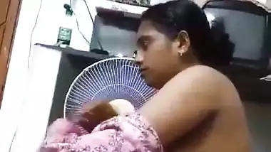 Telugu wife strips nighty and gives blowjob to husband