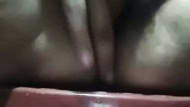 Village wife selfie naked boobs and hairy pussy show