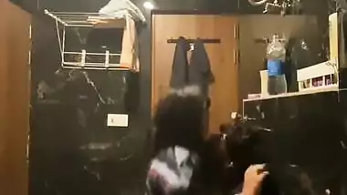 Horny girl’s xxx mms of riding a dick in the bathroom