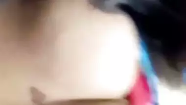 Tattooed Tamil aunty shows big long nipples to lover