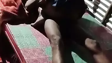Village couple fucks at midnight in Indian sex video