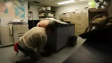 CAUGHT fucking my boss in the storage room at office Christmas party