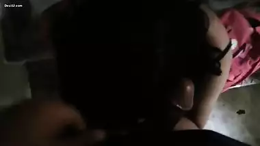 Desi Girlfriend Giving Blowjob To Boyfriend On Staircase