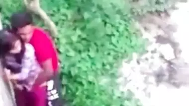 Cheat wife and lover quick doggyfuck during warm may day outdoor, Desi sex mms