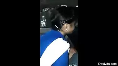 Desi collage teen girl sucking cock of her lover on request in car