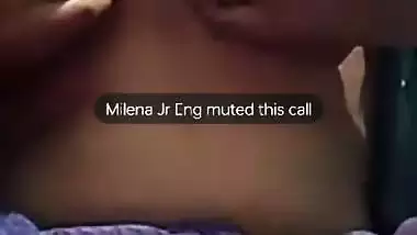 Famous mallu girlfriend boobs show on video call