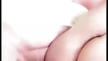 Nude desi lady tempts the man during a video call sex