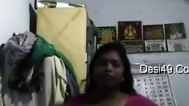 Exclusive- Desi Tamil Bhabhi Wearing Cloths