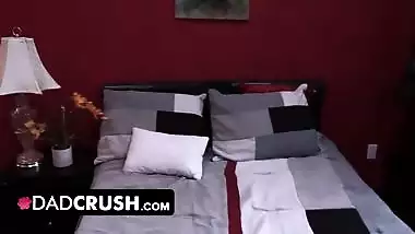 DadCrush - Sexy Babe Caught Dirty Old Man Holding Her Phone While He Jerks Off His Cock