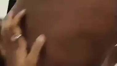 Newly married wife boob sucking by horny husband