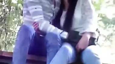 Pig-tailed Desi girl and boyfriend look for an opportunity to film porn