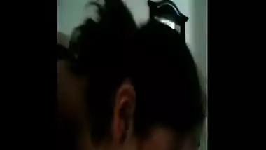 Desi Indian Teen babe gives blowjob to lover