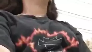 Indian porn video of an amateur girlfriend finger fucking her pussy on cam