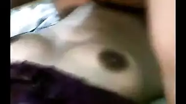 Desi house wife playing with husband’s friend while he records