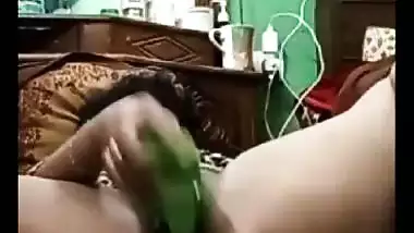Horny slut masturbating fuck holes for double pleasure