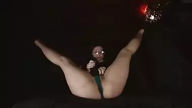 Goth Egg trying New Toy (Legs over Head, Ass Up, Whipping and Playing with Myself)