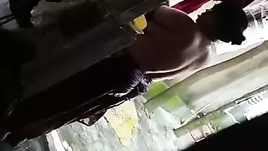 Son captures mom bathing in open backyard viral MMS