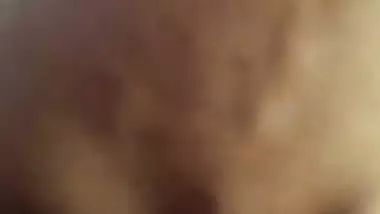 Girl in the reverse cowgirl position in the Tamil sex video