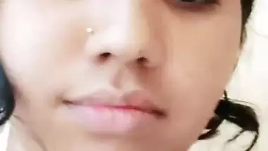 Cutest girlfriend nude video call to boyfriend