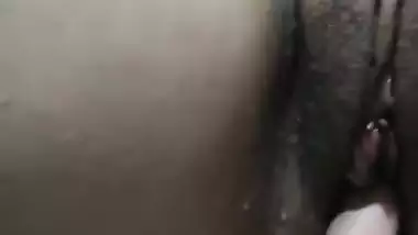 Brown haired cam girl boob pressing and pussy fingering