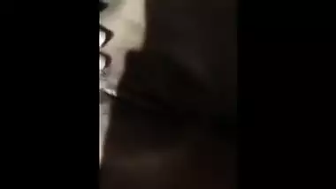 Girl from India discovers big XXX boobs and hairy sex opening on camera