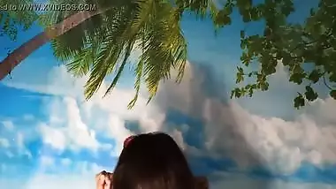 Adorable Desi sister in red stockings uses sex toy to tease her twat