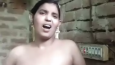 Village girl striptease cute boobs showing for lover