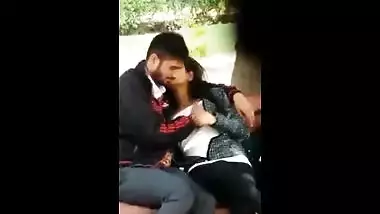 Desi sex clip of a sexually excited young pair enjoying outdoor sex