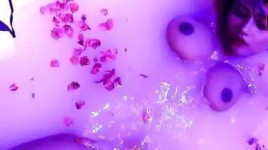 Bath with rose petals waits for the Desi seductress in the porn video